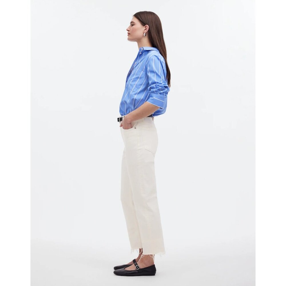 Madewell The Petite '90s Straight Crop Jean in Tile White Women's Size 25P NWT - Picture 9 of 16